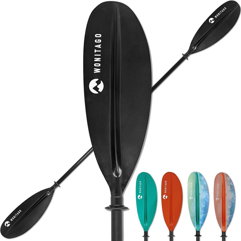 WONITAGO Kayak Paddles with Fiberglass Shaft and Reinforced PP Blade, Floating Adjustable Kayaking Oars, 3 Piece, 220-240 cm/86-94 Inches, 240-260 cm/94-102 Inches - Image 1